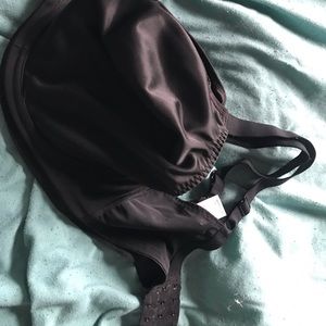 ELOMI black underwire nursing bra.